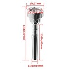 Trumpet Mouthpiece  Silver Plated 7c Trumpet Mouthpiece Brass Mouthpiece Repl   