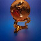 Vintage Crystal Globe With Ornate Dragon Stand World Map Crystal Ball 