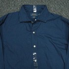 Polo Ralph Lauren Shirt Mens Medium Blue Slim Fit Indigo Long Sleeve Nwt