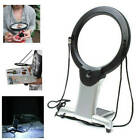 2x 6x Large Magnifying Glass With Led Light Magnifier Reading Hands Free Tool Cs