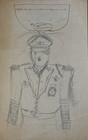 Original World War Ii American School Boy s Wartime Child s Drawing Of Hitler