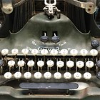 Antique 1913 1912 Oliver No  9 Batwing Dark Green Typewriter Parts Or Repair