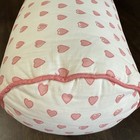 Pottery Barn Teen X Roller Rabbit Hearts Bolster Pillow 20 X 10    Pink