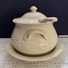 Longaberger Woven Traditions Ivory Soup Tureen Complete