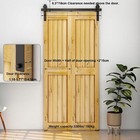 3ft -12ft Bifold Sliding Barn Door Hardware Kit  For2 4 Door Black Flat Track 