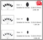 720pcs Fishing Rubber Bobber Stoppers  6 In 1 Bobber Stops  Black Oval Floats Si
