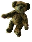 Russ Bear Vtg Green Bear Timperly  2110 Jointed Stuffed Plush Toy Handmade 11 