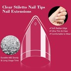 500pcs Short Stiletto Nail Tips For Acrylic Nails 500pcs Half Stiletto