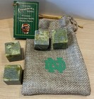 Set Of 4 Irish Connemara Marble Whiskey Stones Notredame Nwt