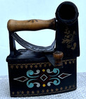 Antique French Cast Iron Mondragon Ornate Toleware Charcoal Chimney Sad Iron  6