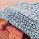 Hand Knit Child   s Scarf Light Blue Rectangle Unisex