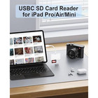 Usbc Sd Card Reader For Iphone 18pro 17e air 16e 16 Pro Max 16 Pro 16 White