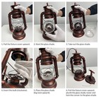 Rustic Wall Sconce Lighting Lantern Mounted Light Glass Lampshade W7  X H15 