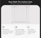 Balancefrom Walk-thru Safety Gate For Baby And Pets  Child Proof Fence  White