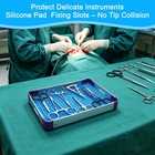 Aluminum Instrument Sterilization Tray With Silicone Pad For Surgical Tools