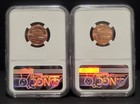 In-hand 2025 P   D Lincoln Shield 1c Cent 2 Coin Set Ngc Ms67 Rd Last Penny Fdoi