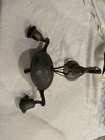 Antique Rare Brass Two Light Hanging Fixture Lamp - Vintage   Untested   Bx65