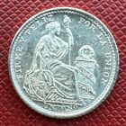 Peru 1905-jf Silver 1 Dinero  Sharp Choice Bu Unc  Km  204 2