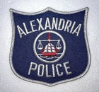 Alexandria Va Virginia Police Shoulder Patch Mylar Silver Thread Brand New Rare 