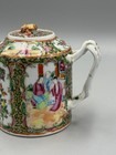 Antique 19th C  Chinese Famille Rose Medallion Teapot 4 1 2  
