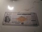 Sling s     vintage 1872 Andes New York First National Bank Check  69 45