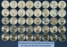 Complete Presidential Dollar Set Of 40 Brilliant Uncirculated Bu Coins 2007-2020