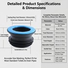Black Better Than Wax Toilet Seal Ring Thicken Wax-free Toilet Bowl Gasket Fl   