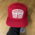 Vtg Building Erection Services Crane Rental 80s Patch Mesh Trucker Hat Red Rare