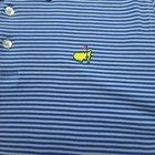 Masters Classics Mens Polo Shirt Large Blue Striped Golf Augusta National Course