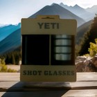 New  Yeti Shot Glass Set   Carrying Case In Black   stack-n-pack 