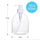 16oz 500ml Refillable Hand Soap Shampoo Lotion Oil Plastic Pump Bottle Dispenser