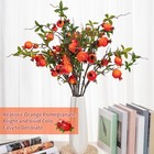 4pcs 31 5 Inch Artificial Pomegranate Branches Fake Fruit Branch Artificial P   