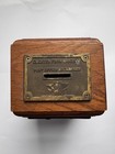 Vintage Us Post Office Box Coin Bank Old Tyme Reproduction Inc  Wood And Brass