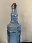 Decorative Light Blue Corked Glass Bottle 12    