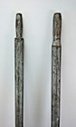 2 Vintage Wood Painted Silver 71  Boat Oars With Locks - Wooden Canoe Paddles