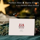 Merry Christmas Card Set With Envelopes - 20 Heavy Duty 4x6 Cards