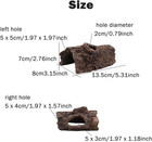 Aquarium Decoration Resin Hollow Tree Trunk Ornament Fish Tank Cave Reptile