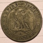 1853-a  France 10 Centimes Napoleon Iii Coin 1853 A French