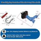 2-pack 8800lbs Shipping Container Wheels 6-lug Kit Heavy Ship Container Axles