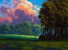 Oil Painting Original Florida Highwaymen Like Art Impressionist Sun Max Cole 2f7