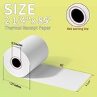 2-1 4  X 85  Thermal Receipt Paper For Pos Cash Register 5 - 1000 Rolls Bpa Free