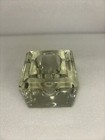 Large Vtg Or Antique Glass   Crystal Inkwell Ink Pot