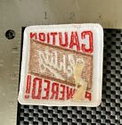 Caution Schlitz Powered Embroidered Sew On Patch Beer 3  X 3  Nos