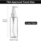 Empty Plastic Pump Bottles Dispenser  Approved 3 4oz 4 Pack Portable Empty
