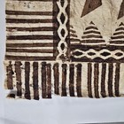 Vintage Tapa Bark Cloth Fiji Tonga Masi Ngatu Hand Painted Folk Art Tiki 18x23