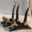 Wooden 7   Cat Cats Lot Of 3 Hand Carved Hand Painted Folk Art Decor