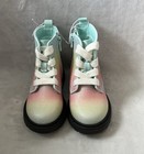 Cat   Jack Combat Boots Amaya Toddler Girls Sz 9 Rainbow Glitter Lace Up