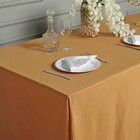 Gold Polyester 90x132  Rectangle Tablecloths Wedding Party Event Supply Linens