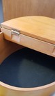 Vintage 1997 Wooden Sewing Basket In Good Condition Honey Oak Finish