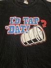 Men s Shirt  Sz- M  Black  i d Tap Dat   Beer Keg Graphic  Crew Neck
